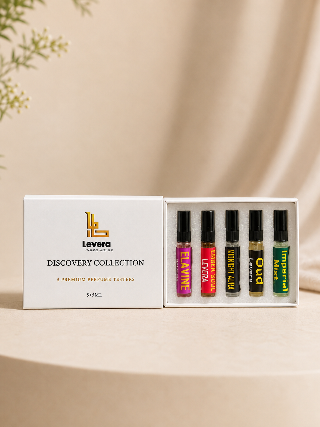 LeveraScents Premium Tester Kit – 5 x 5ml Luxury Perfume Discovery Set | Best Selling Collection